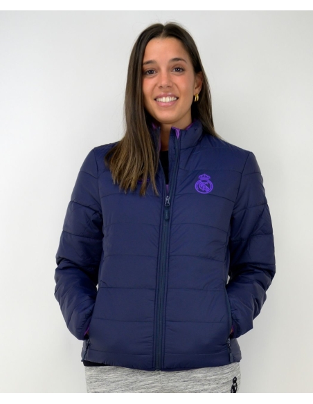 Chaqueta Real Madrid acolchada Navy para Mujer