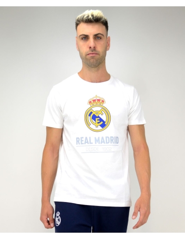 Camiseta blanca Real Madrid con escudo