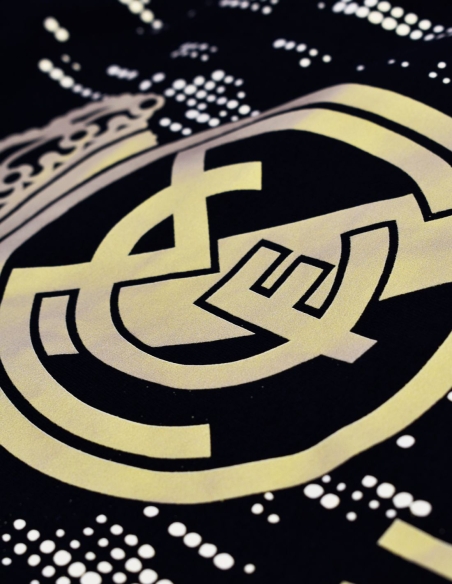 Camiseta Real Madrid Black Gold para Júnior