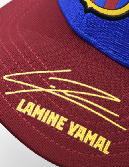 Gorra Lamine Yamal FC Barcelona Firmada - Júnior