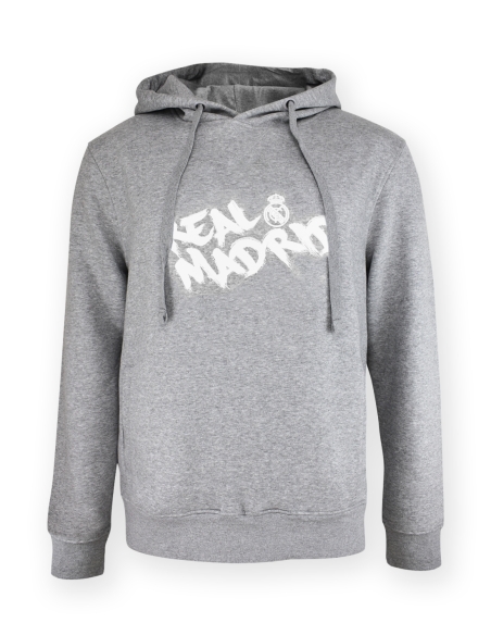 Sudadera Capucha Hoodie Real Madrid Gris
