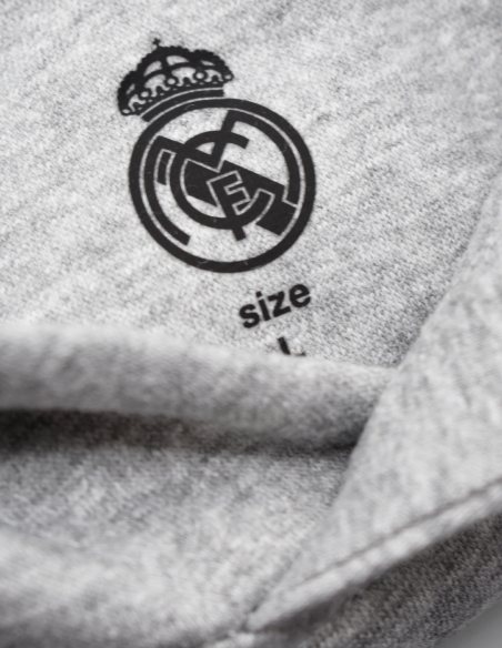 Sudadera Capucha Hoodie Real Madrid Gris