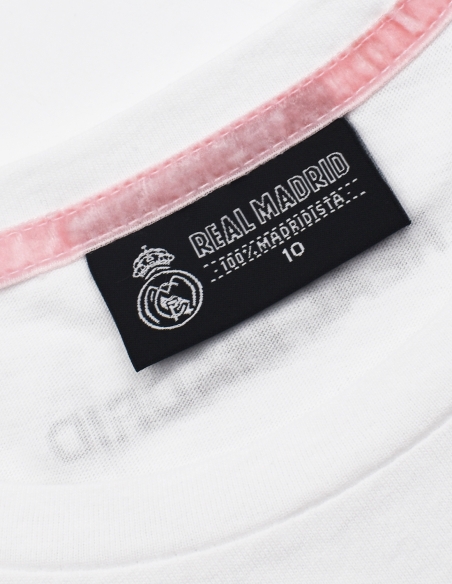 Camiseta Real Madrid Blanca con Escudo Verde - Junior