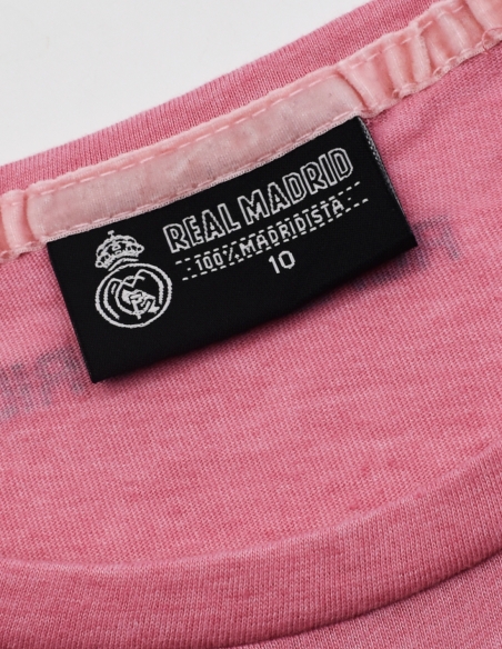 Camiseta Pink Real Madrid Escudo Blanco - Junior