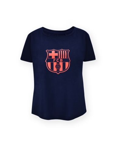 Camiseta Barça Azul Marino con Escudo...