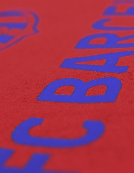 Camiseta Barça Granate con Escudo Azul para Mujer