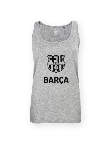 Camiseta Barça Tirantes Gris para Mujer
