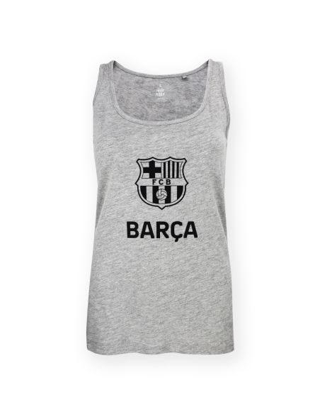 Camiseta Barça Tirantes Gris para Mujer