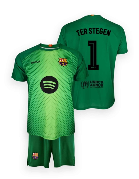Conjunto Infantil Ter Stegen FC Barcelona 25/26 - Réplica Oficial