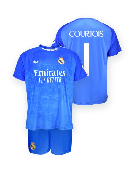 Conjunto infantil Courtois Real Madrid 25/26 - Réplica Oficial