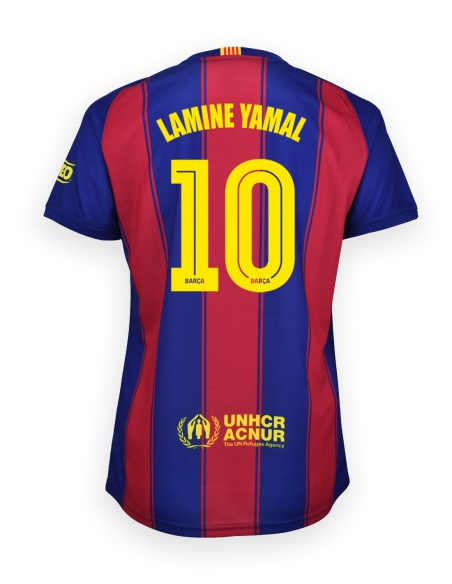 Camiseta Lamine Yamal FC Barcelona 2025-26 para Mujer - Réplica Oficial