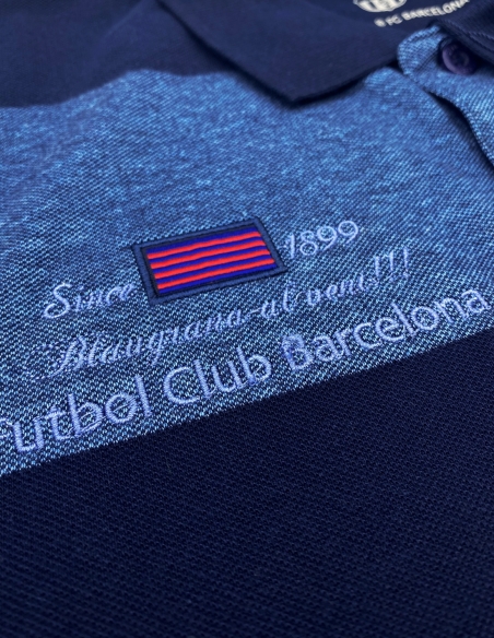 Aparentemente Museo Guggenheim Acorazado Polo del Barça con el texto "Fútbol Club Barcelona" bordado Talla S Color  Navy
