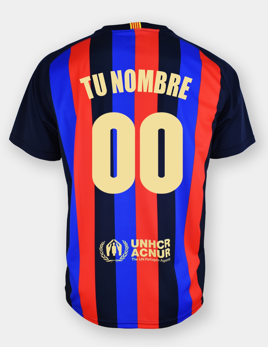 Personaliza tu camiseta. Oficial FC Barcelona - Camiseta equipación 22/23 - Adulto Talla S Color Blaugrana Dorsal Barcelona Nombre