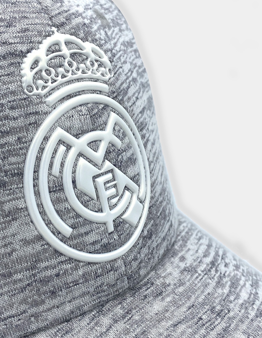 Gorra de aficionado del Real Madrid gris para adulto
